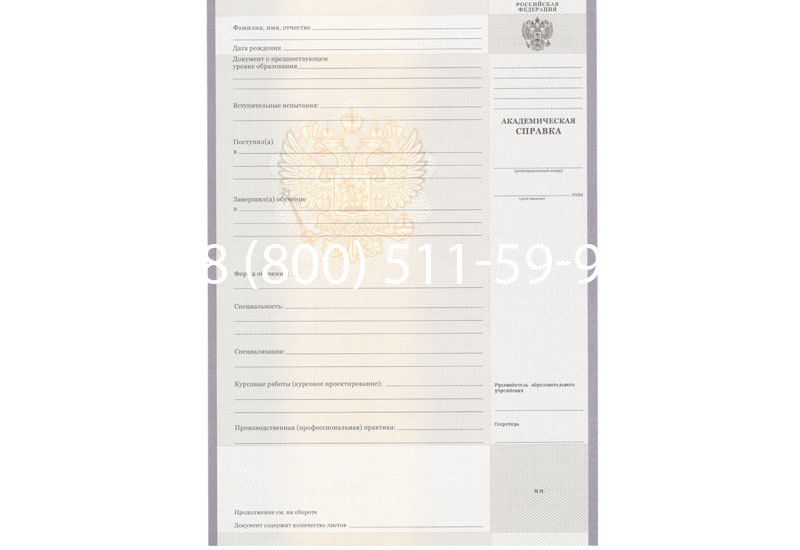 Купить Академическая справка образца 2010-2011 год для колледжа в Йошкар-Оле Купить Академическая справка образца 2010-2011 год для колледжа в Йошкар-Оле